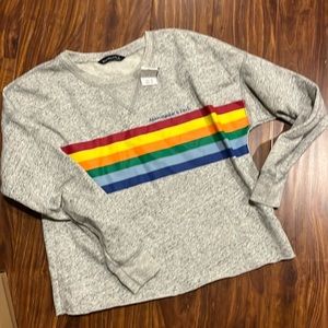 NWT Abercrombie Rainbow Sweatshirt Women’s Small